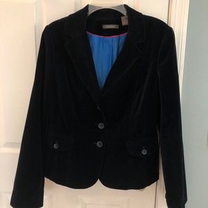 Navy Blue Velvet Blazer